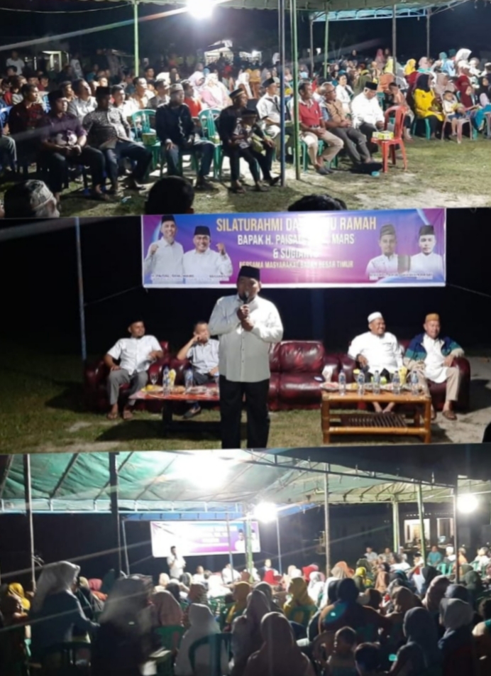 Masyarakat Tumpah ruah menghadiri Silaturahmi bersama Balon wakil walikota Dumai Bpk SUGIYARTO di BBT RT 007 dan RT 012 jln KUD Bagan Besar Timur