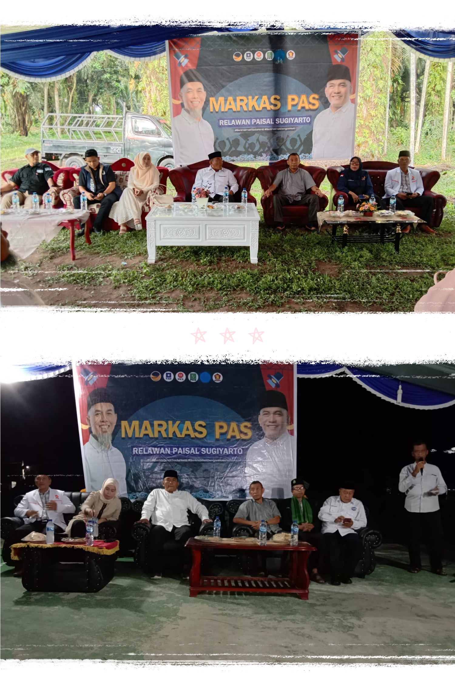 Perdana WAWAKO Bpk SUGIYARTO Kampanye di dua titik Membludak dan sukses