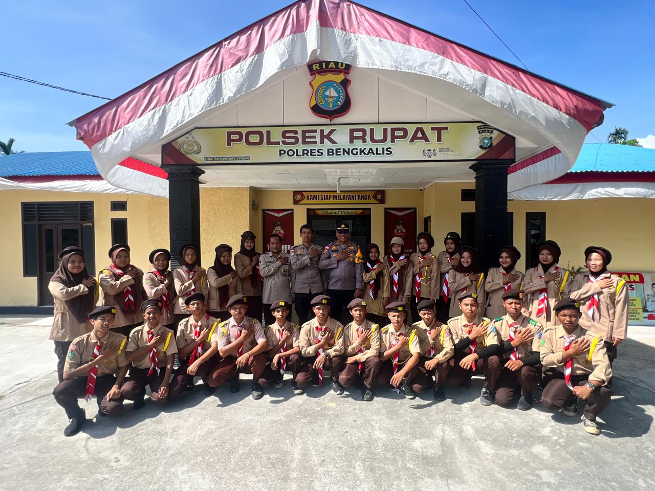 Sambut Saka Bhayangkara dan pesan Kamtibmas Polsek Rupat