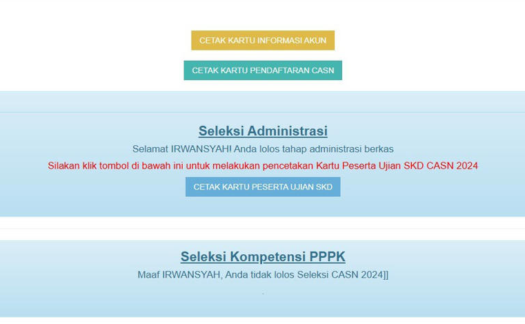 Peserta Kode R2 Kaget, Akun SSCASN Tertulis Tidak Lulus Seleksi PPPK 2024 Tahap 1