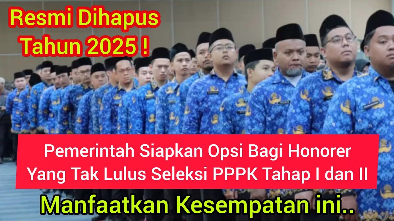 Resmi Dihapus Tahun 2025, Pemerintah Telah Siapkan Opsi Bagi Honorer yang Tak Lulus Seleksi PPPK Tahap I dan II