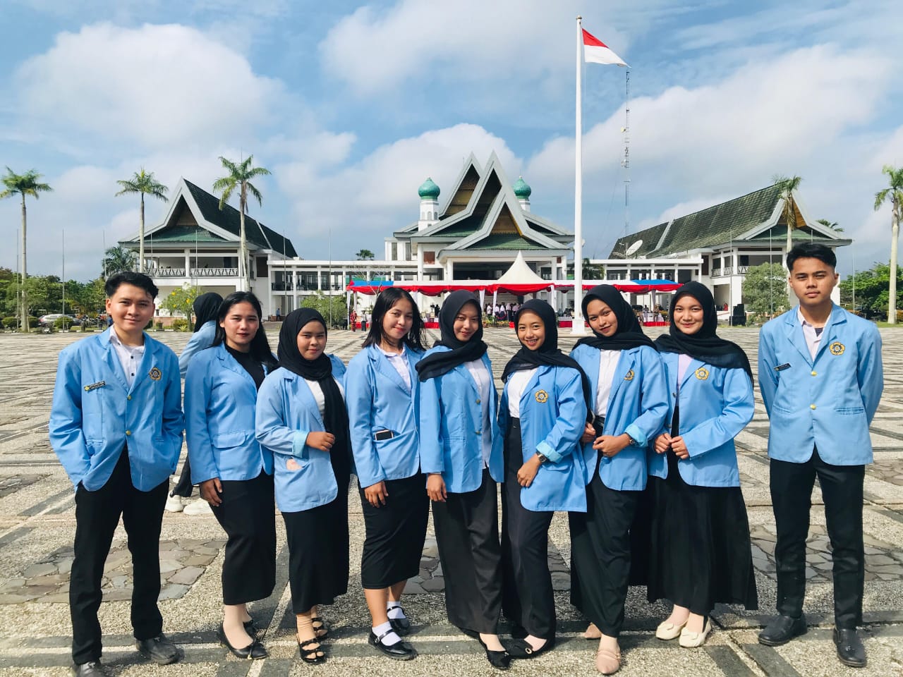 Semarak Upacara Bendara: Perwakilan mahasiswa Politeknik Negeri Sriwijaya PSDKU Siak