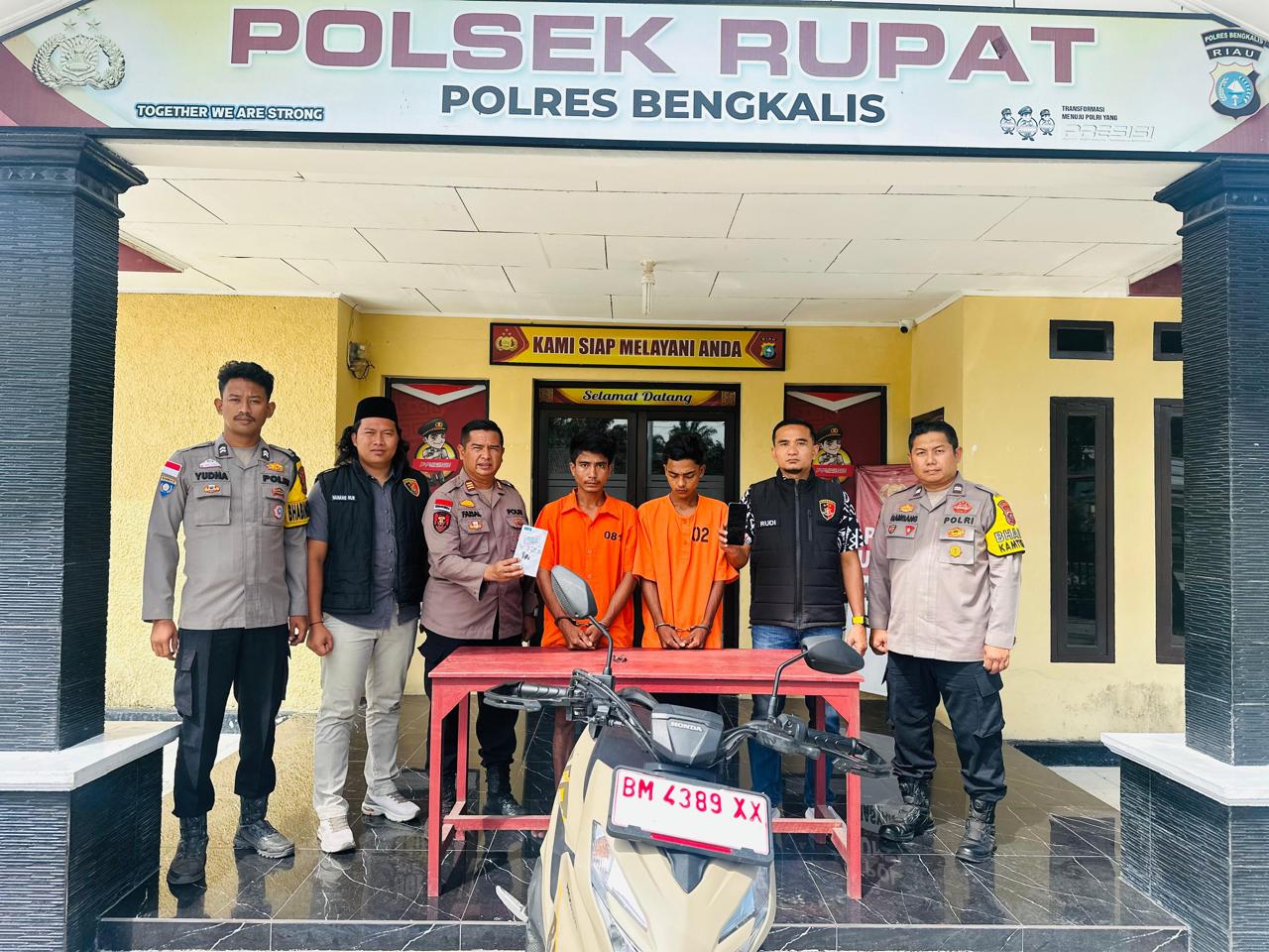 Polsek Rupat Tangkap 2 Pelaku Begal Dalam Waktu Kurang dari 24 Jam
