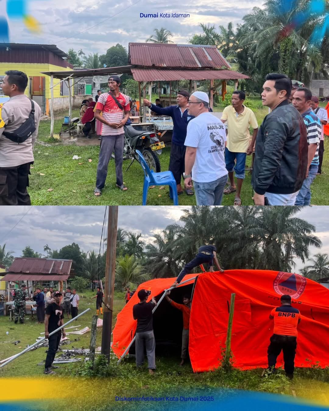 Sekdako Dumai Tinjau Lokasi Terdampak Puting Beliung di Medang Kampai